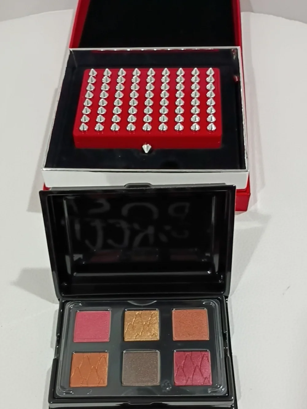 Christian Louboutin Red Branded Box Set With Eyeshadow Pallet